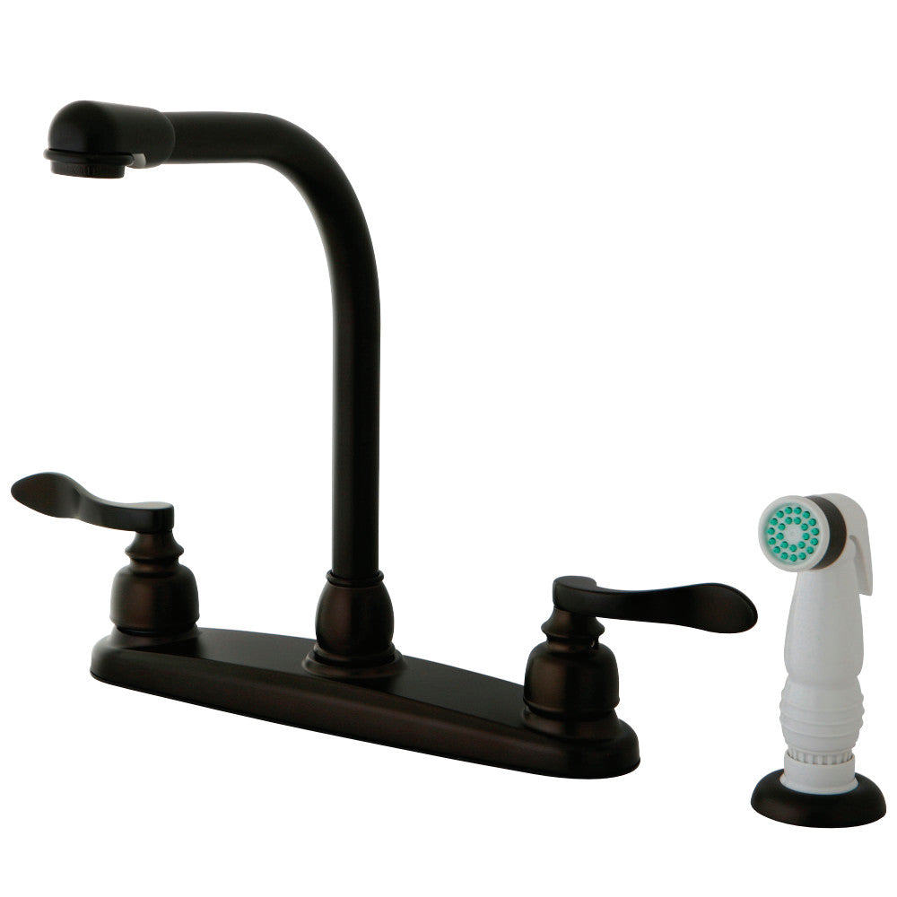 Kingston Brass KB8755NFL NuWave French Centerset Kitchen Faucet, Oil Rubbed Bronze - BNGBath