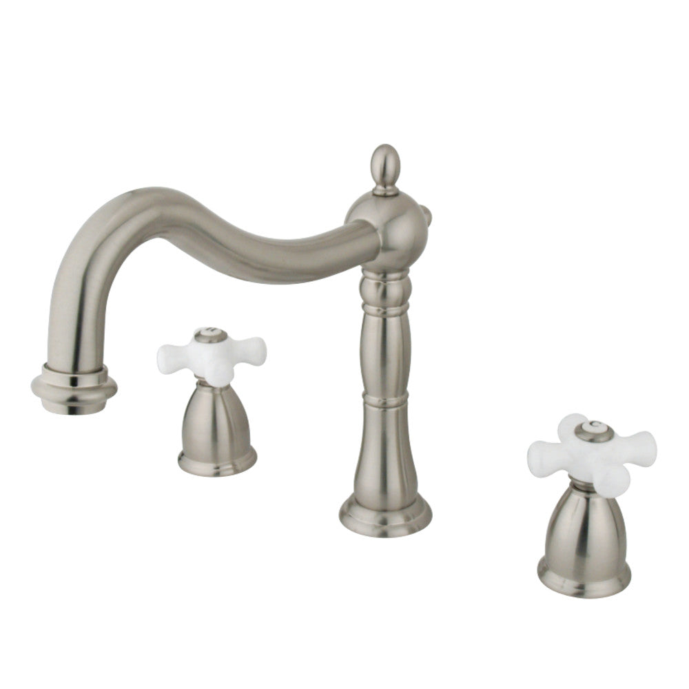 Kingston Brass KS1348PX Heritage Roman Tub Faucet, Brushed Nickel - BNGBath