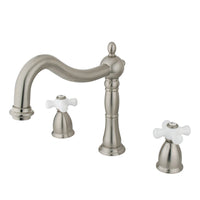 Thumbnail for Kingston Brass KS1348PX Heritage Roman Tub Faucet, Brushed Nickel - BNGBath