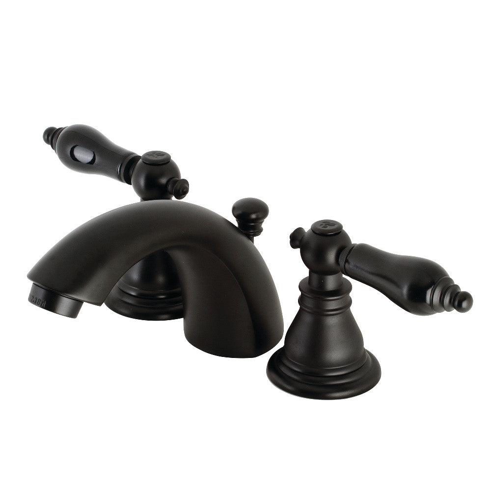 Kingston Brass KB950AKL Duchess Widespread Bathroom Faucet with Plastic Pop-Up, Matte Black - BNGBath