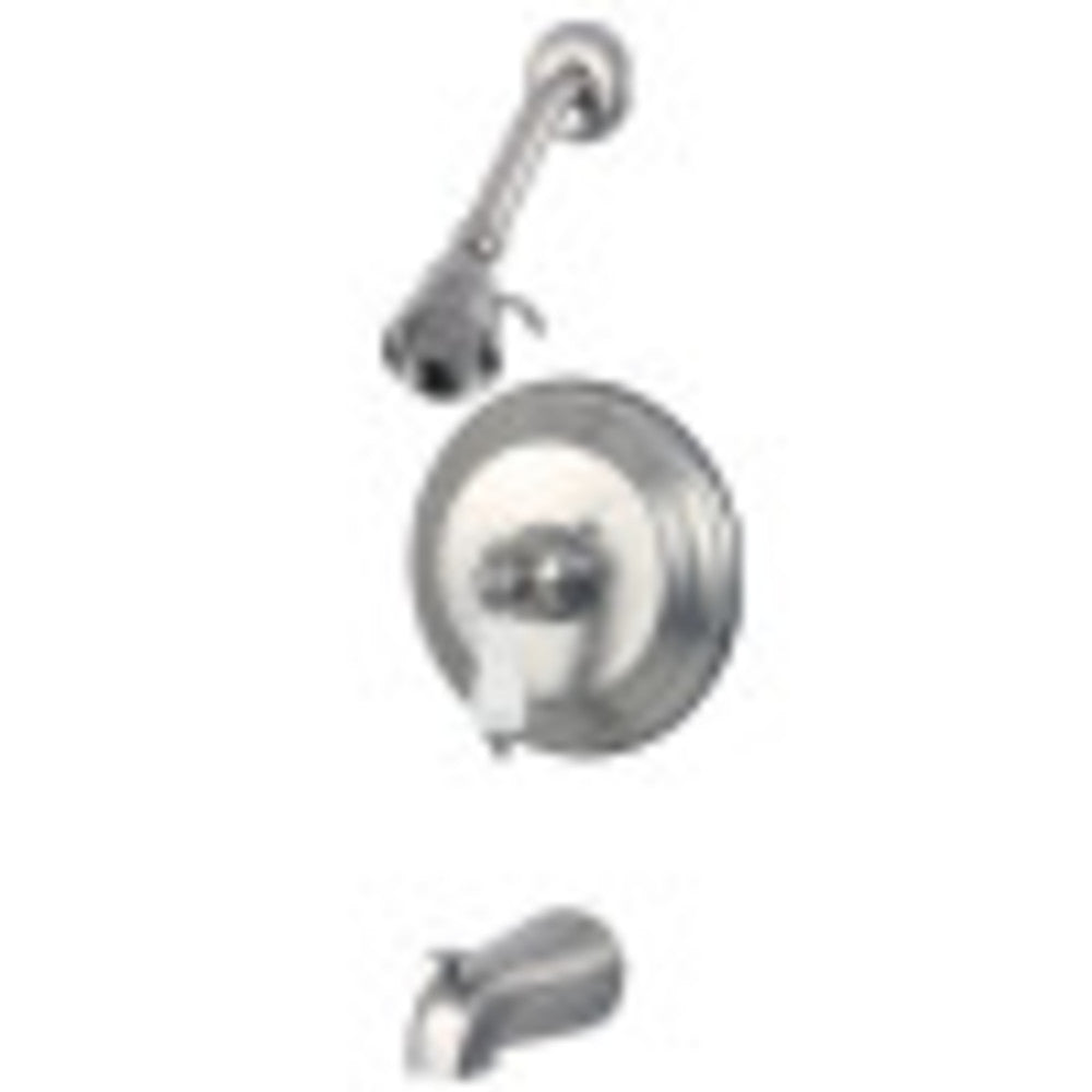 Kingston Brass KB3638PL Restoration Tub & Shower Faucet, Brushed Nickel - BNGBath