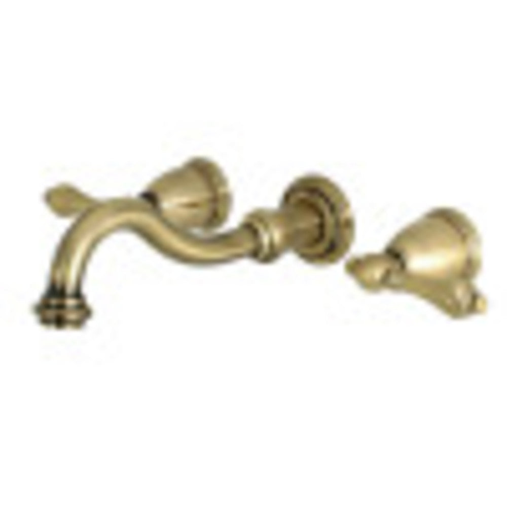 Kingston Brass KS3023AL Restoration Two-Handle Wall Mount Tub Faucet, Antique Brass - BNGBath