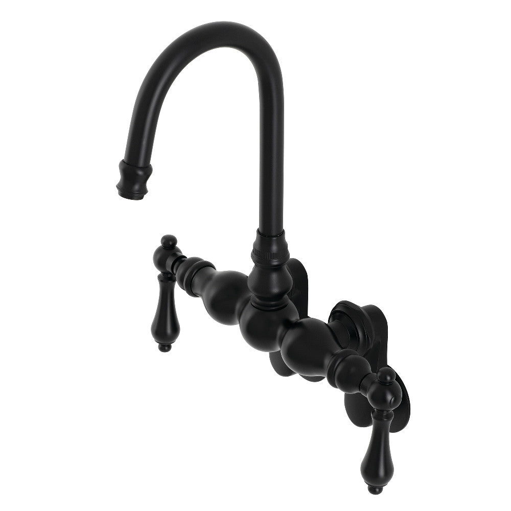 Aqua Vintage AE81T0 Vintage Adjustable Center Wall Mount Tub Faucet, Matte Black - BNGBath