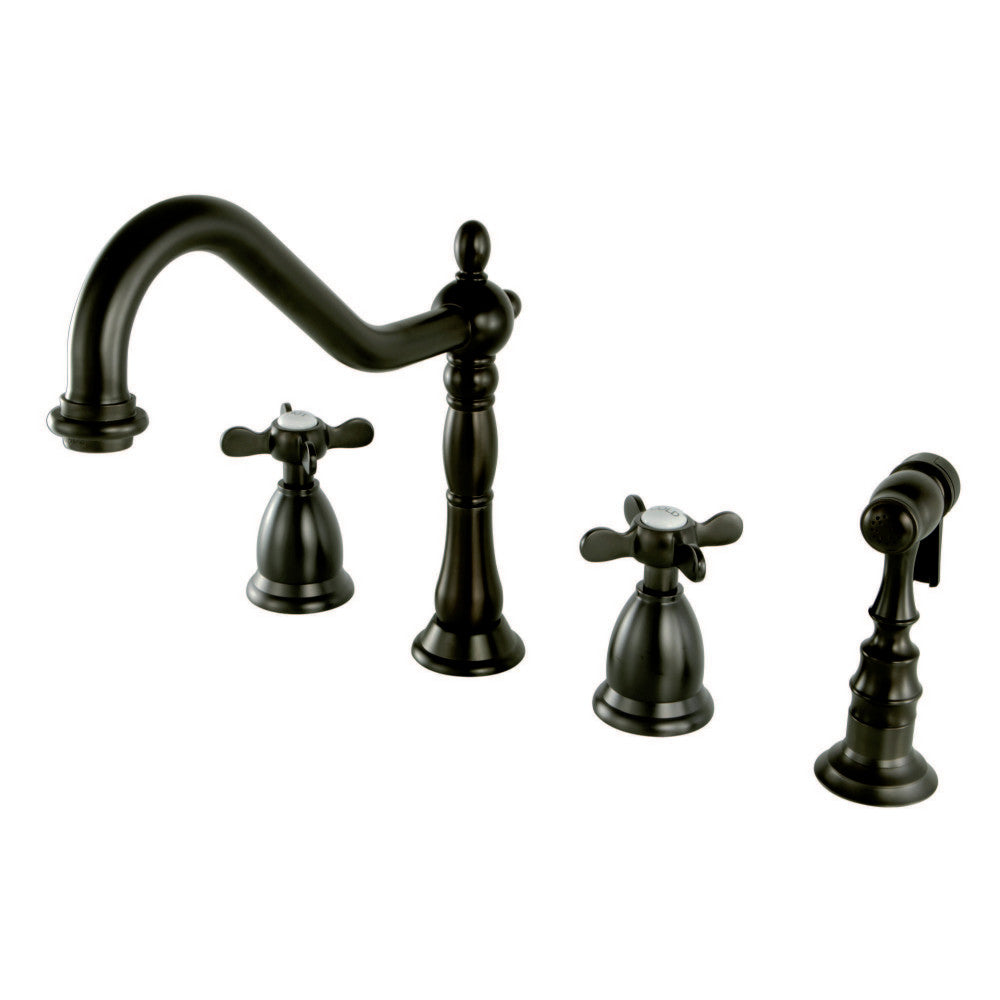 Kingston Brass KS1795BEXBS Widespread Kitchen Faucet, Oil Rubbed Bronze - BNGBath