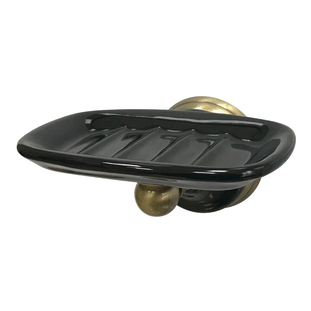 Kingston Brass BA9115AB Water Onyx Soap Dish Holder, Antique Brass - BNGBath