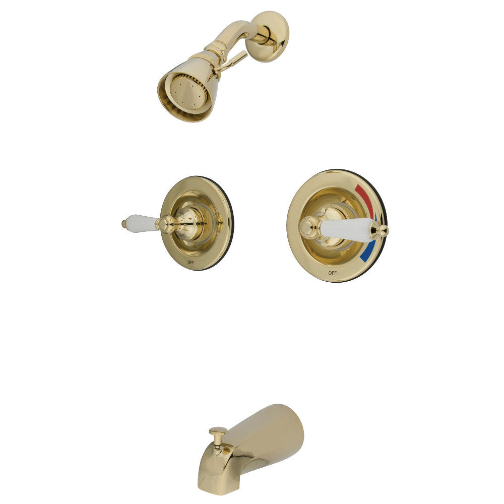 Kingston Brass GKB662PL Tub and Shower Faucet, Polished Brass - BNGBath