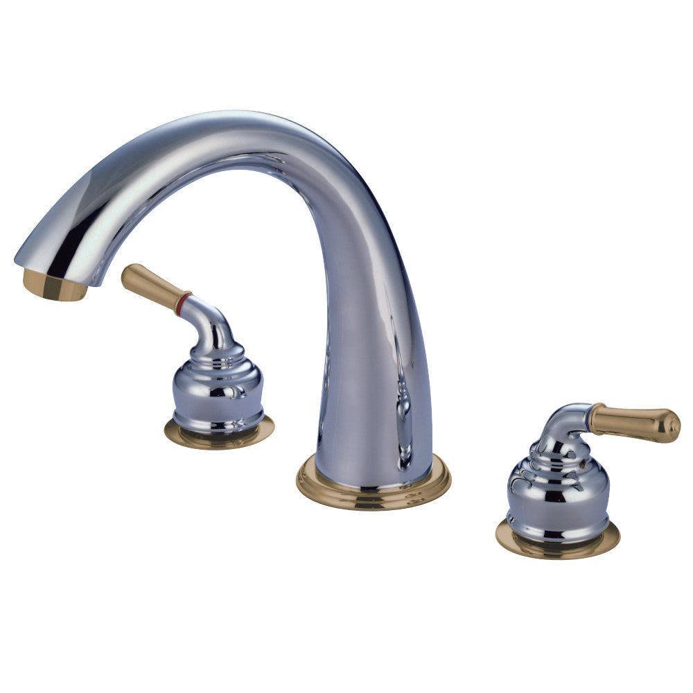 Kingston Brass KS2364 Roman Tub Faucet, Polished Chrome/Polished Brass - BNGBath