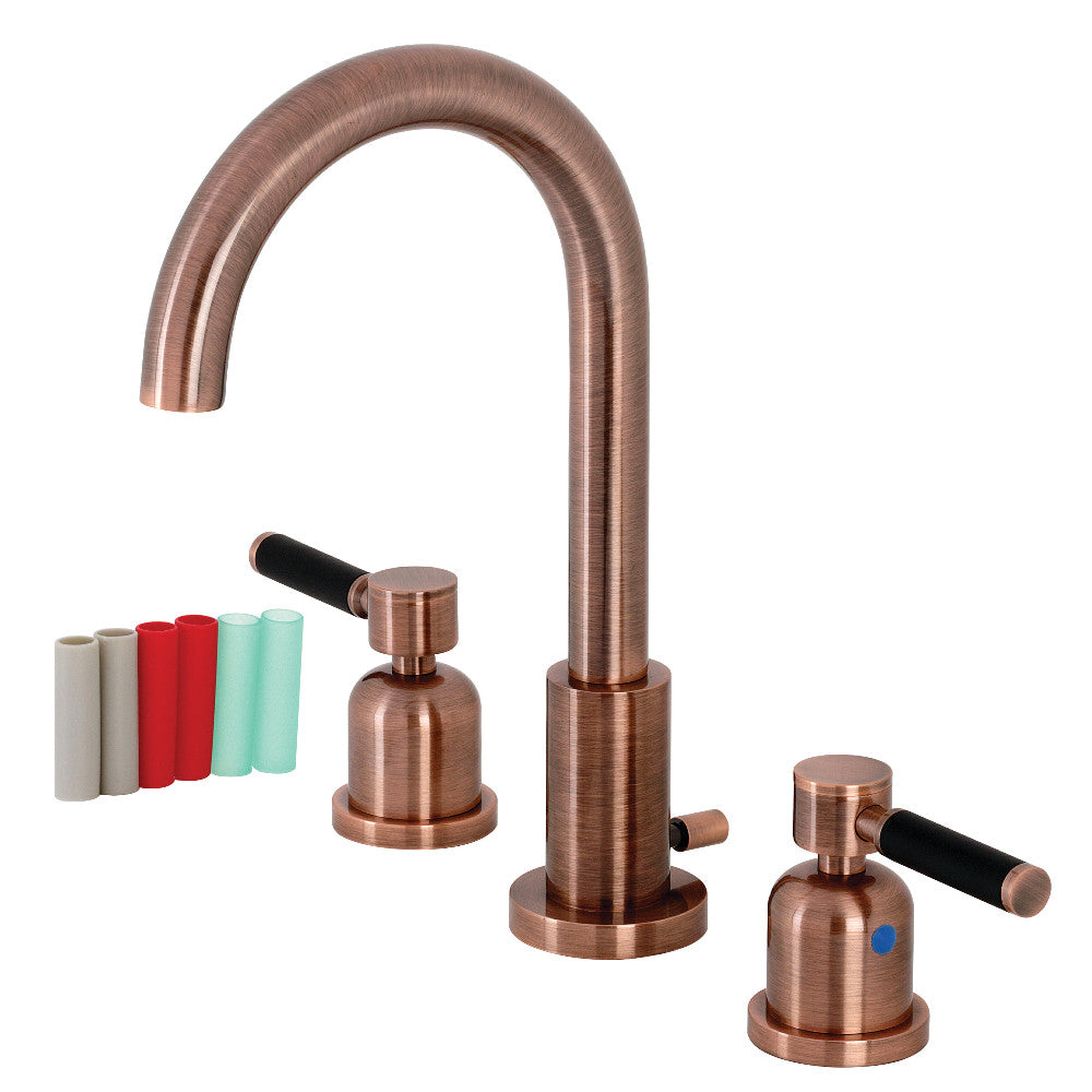 Fauceture FSC892DKLAC Kaiser Widespread Bathroom Faucet, Antique Copper - BNGBath