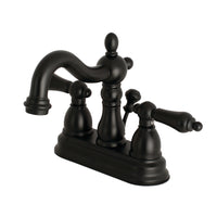 Thumbnail for Kingston Brass KB1600AL Heritage 4 in. Centerset Bathroom Faucet, Matte Black - BNGBath