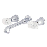 Thumbnail for Kingston Brass KS7021KRL Krystal Onyx Wall Mount Roman Tub Faucet, Polished Chrome - BNGBath