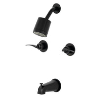 Thumbnail for Kingston Brass KBX8140EFL Centurion Two-Handle Tub and Shower Faucet, Matte Black - BNGBath