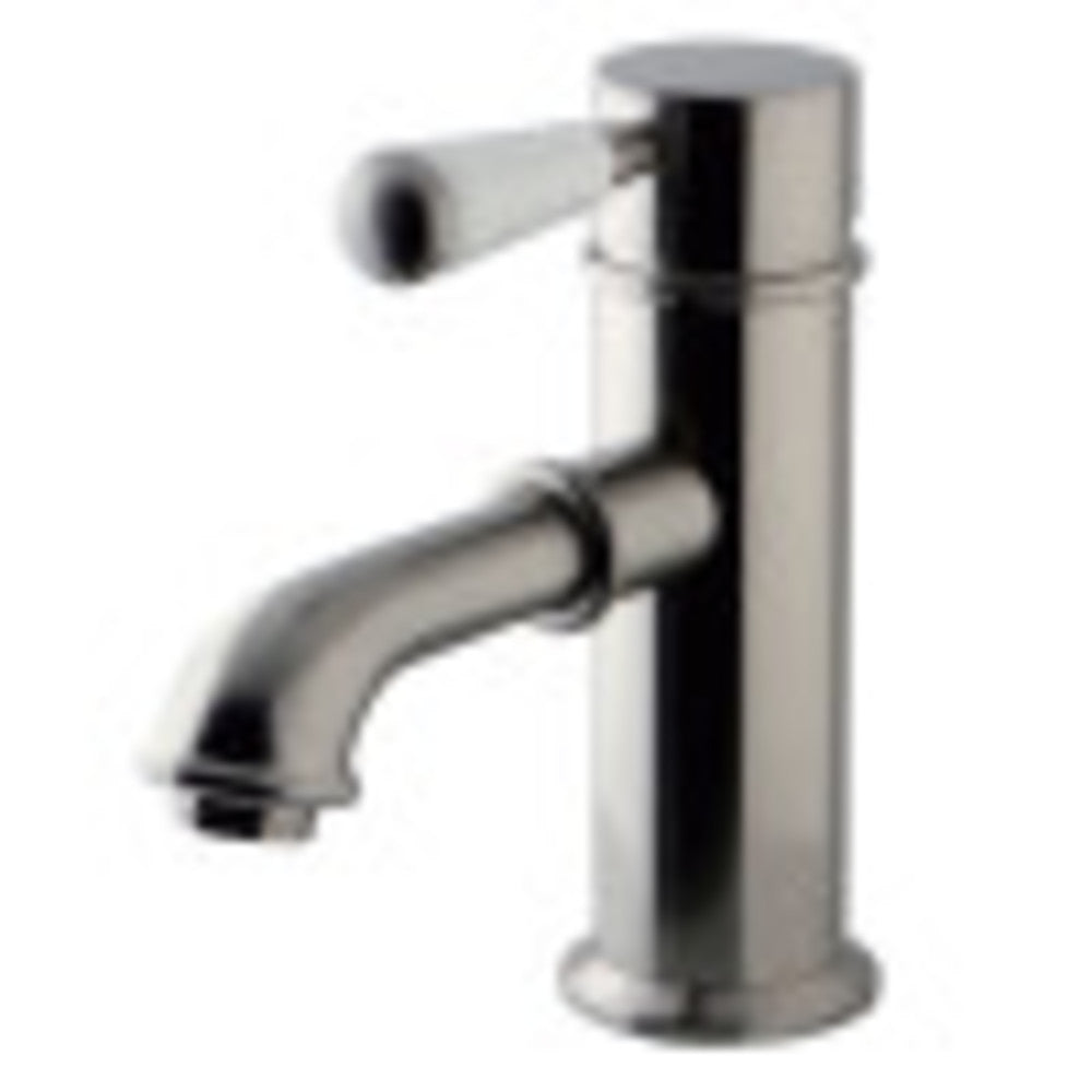 Kingston Brass KS7418DPL Paris Single Porcelain Lever Handle Bathroom Faucet, Brushed Nickel - BNGBath