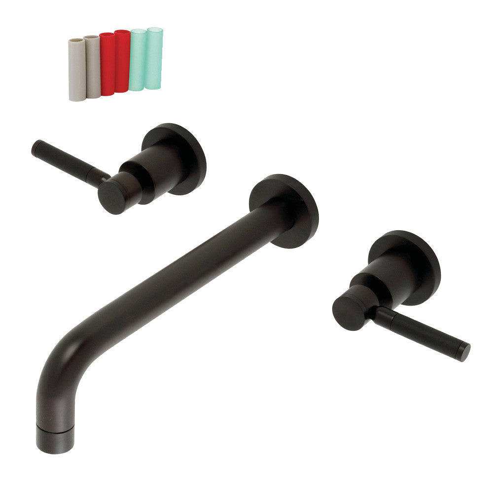 Kingston Brass KS8025DKL Kaiser Two-Handle Wall Mount Tub Faucet, Oil Rubbed Bronze - BNGBath