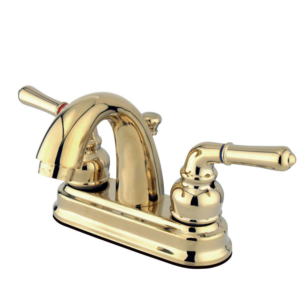 Kingston Brass KB5612NML 4 in. Centerset Bathroom Faucet, Polished Brass - BNGBath