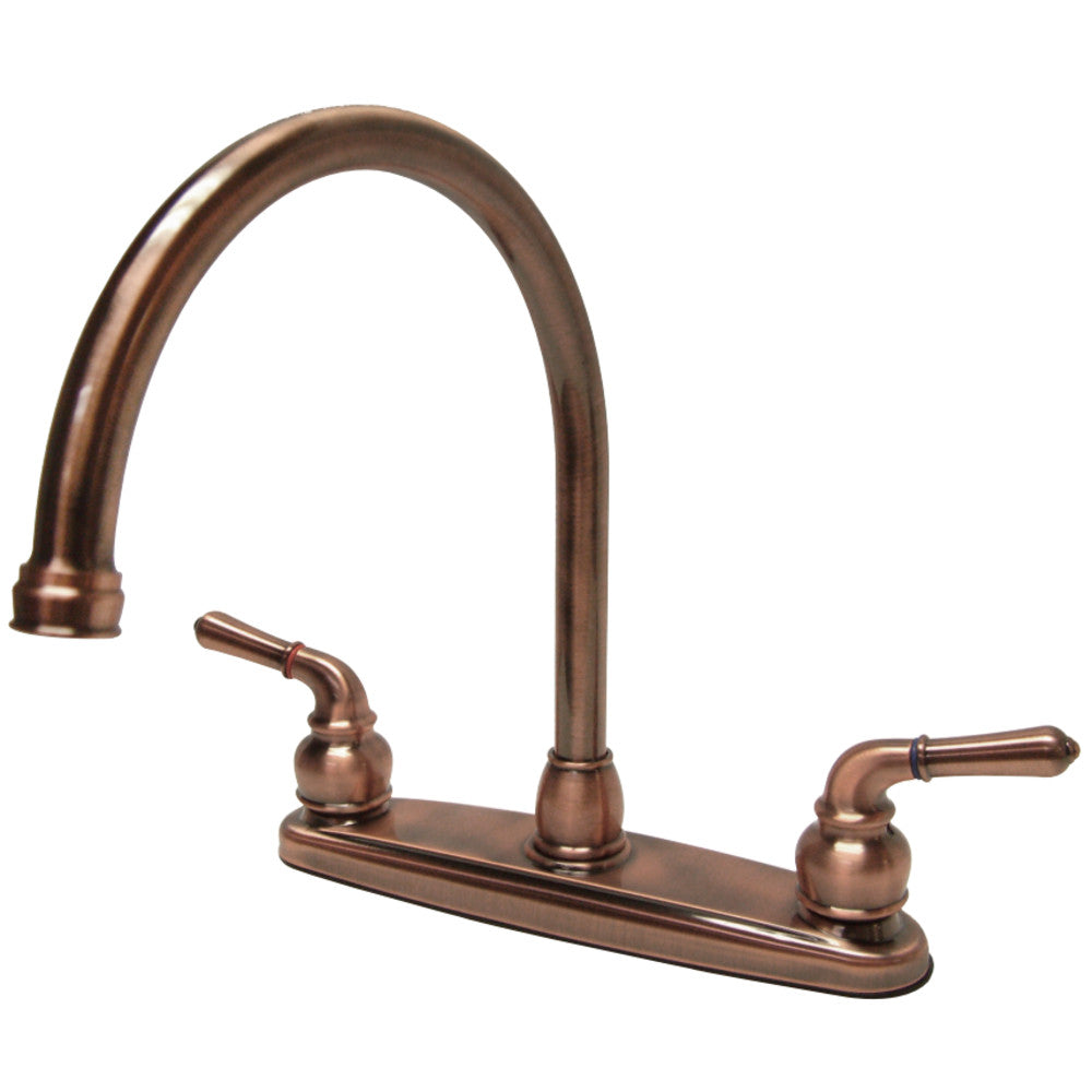 Kingston Brass GKB796LS Magellan Centerset Kitchen Faucet, Antique Copper - BNGBath