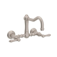 Thumbnail for ROHL Acqui Wall Mount Column Spout Bridge Kitchen Faucet - BNGBath