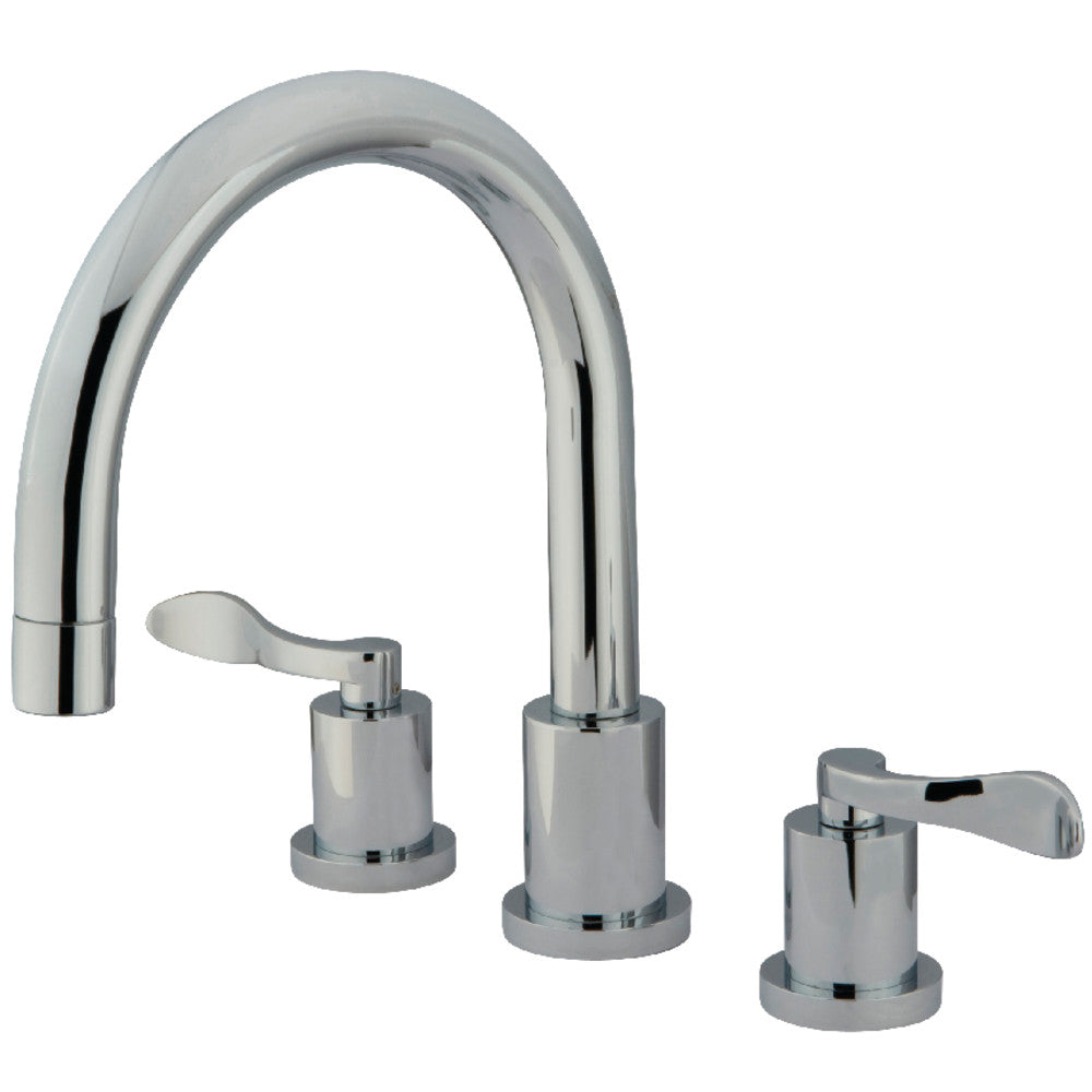 Kingston Brass KS8321DFL NuWave French Roman Tub Faucet, Polished Chrome - BNGBath