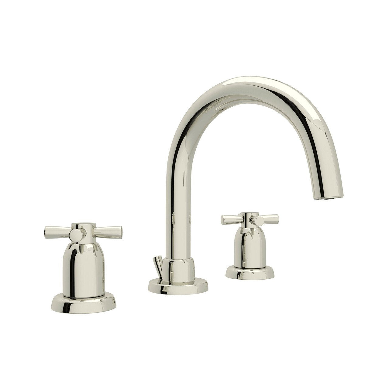 Perrin & Rowe Holborn 3-Hole Tubular C-Spout Widespread Bathroom Faucet - BNGBath