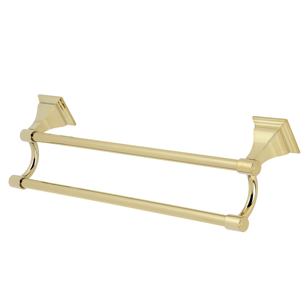 Kingston Brass BAH612318PB Monarch 18-Inch Dual Towel Bar, Polished Brass - BNGBath