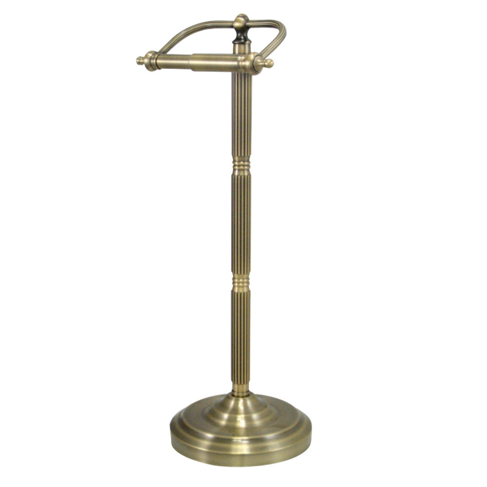 Kingston Brass CC2103 Georgian Freestanding Toilet Paper Holder, Antique Brass - BNGBath