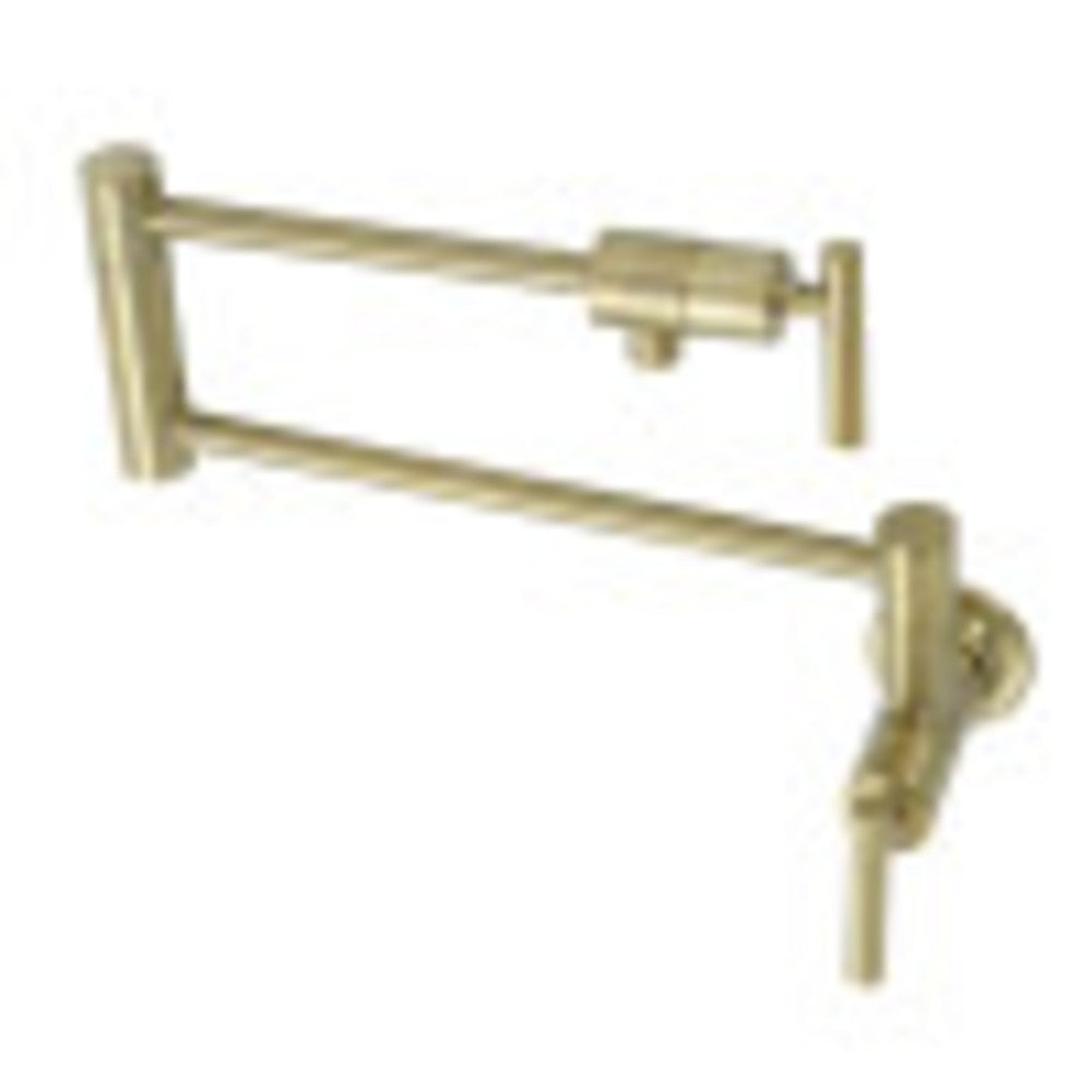 Kingston Brass KS4107CML Manhattan Wall Mount Pot Filler, Brushed Brass - BNGBath