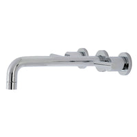 Thumbnail for Kingston Brass KS8021CML Manhattan Two-Handle Wall Mount Tub Faucet, Polished Chrome - BNGBath