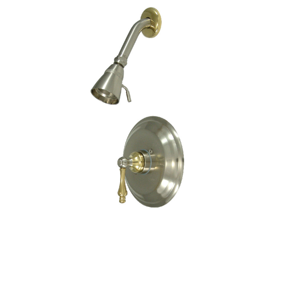 Kingston Brass KB3639ALSO Shower Only, Brushed Nickel/Polished Brass - BNGBath