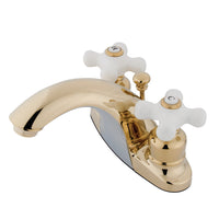 Thumbnail for Kingston Brass GKB7642PX 4 in. Centerset Bathroom Faucet, Polished Brass - BNGBath