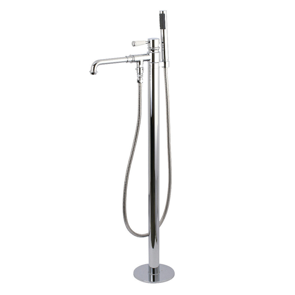 Kingston Brass KS7031DPL Paris Freestanding Tub Faucet with Hand Shower, Polished Chrome - BNGBath