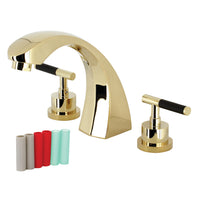 Thumbnail for Kingston Brass KS4362CKL Kaiser Two-Handle Roman Tub Faucet, Polished Brass - BNGBath