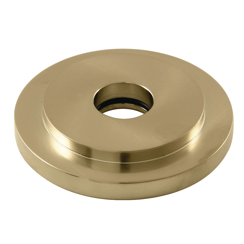 Kingston Brass FLEURO7 Manhattan Heavy Duty Round Solid Cast Brass Shower Flange, Brushed Brass - BNGBath