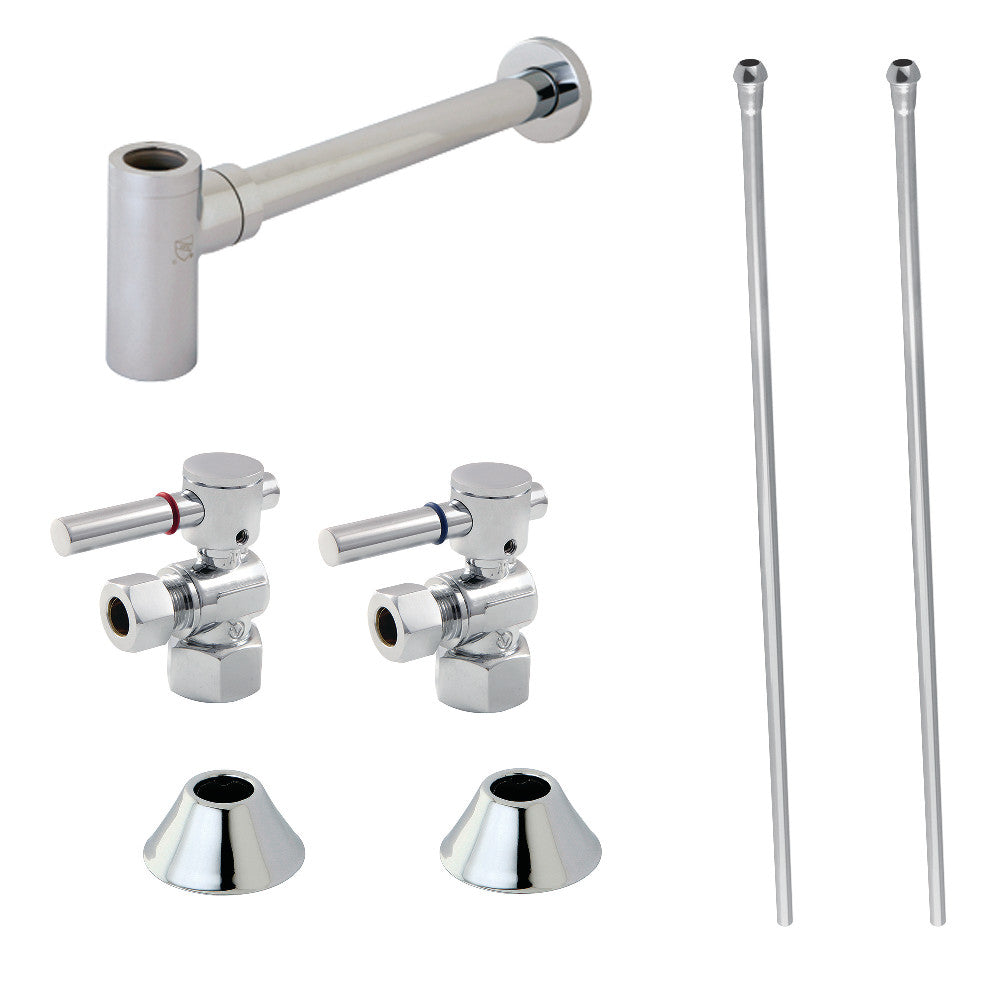 Kingston Brass CC43101DLLKB30 Modern Plumbing Sink Trim Kit with Bottle Trap, Polished Chrome - BNGBath