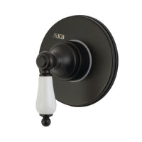 Thumbnail for Kingston Brass KS3030PL 3-Way Diverter Valve with Trim Kit, Matte Black - BNGBath