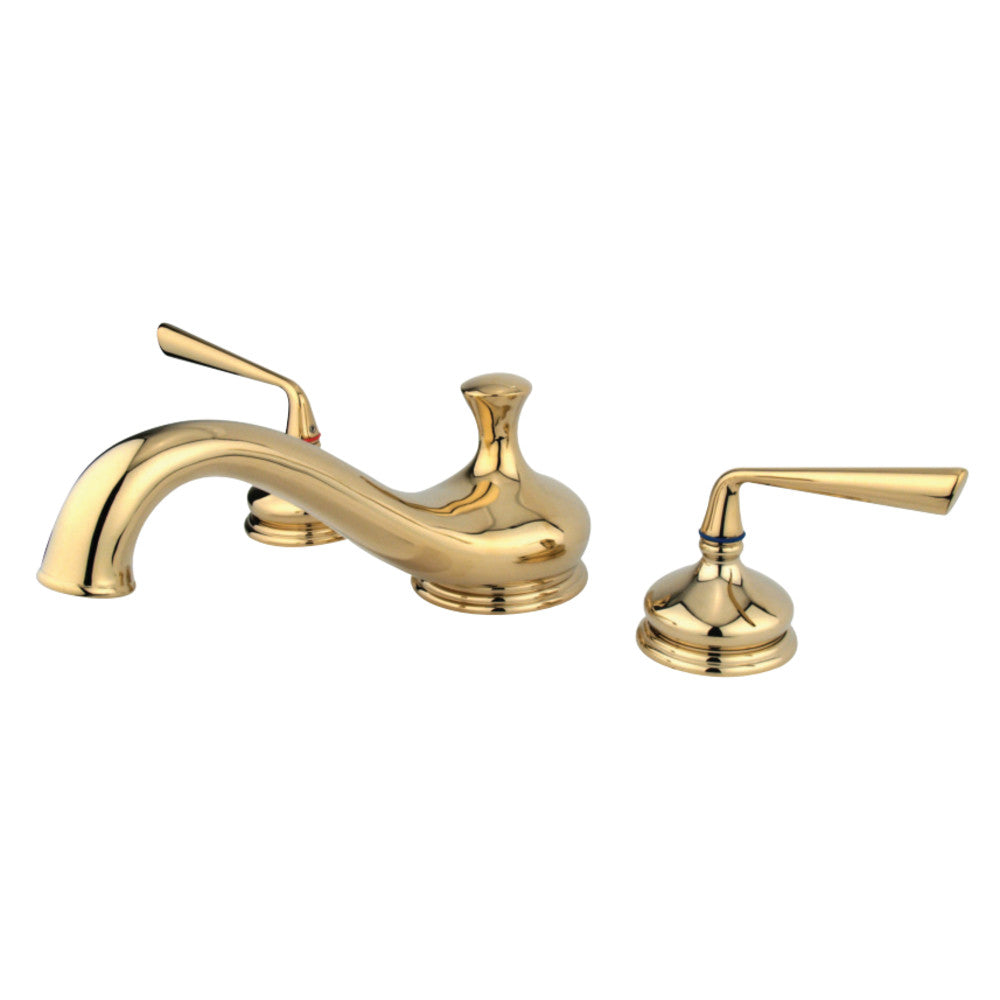 Kingston Brass KS3332ZL Silver Sage Roman Tub Faucet, Polished Brass - BNGBath