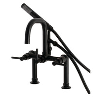 Thumbnail for Aqua Vintage AE8400DL Concord Deck Mount Clawfoot Tub Faucet, Matte Black - BNGBath