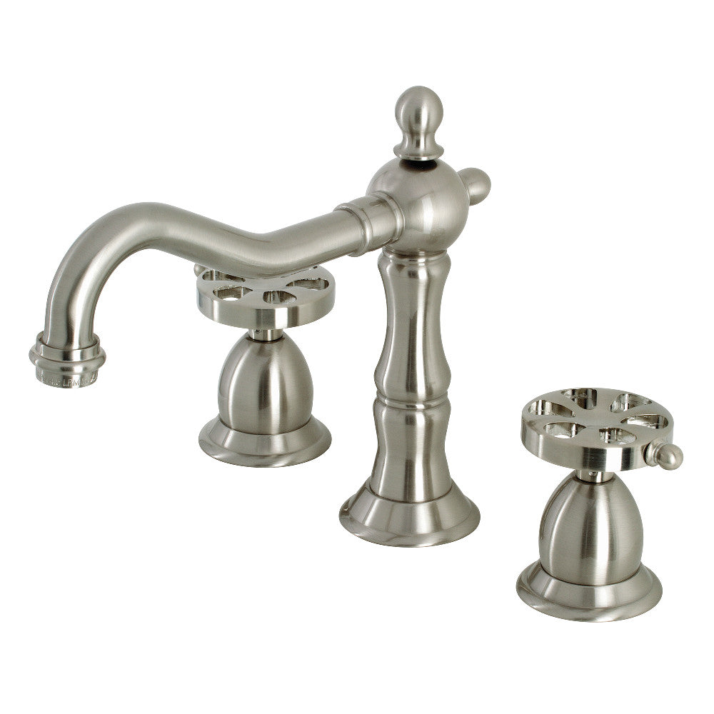 Kingston Brass KS1978RX Belknap Widespread Bathroom Faucet with Brass Pop-Up, Brushed Nickel - BNGBath