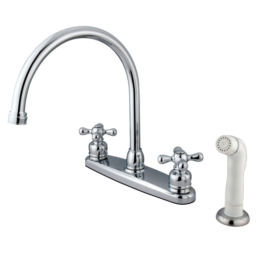 Kingston Brass KB721AX Vintage Centerset Kitchen Faucet, Polished Chrome - BNGBath