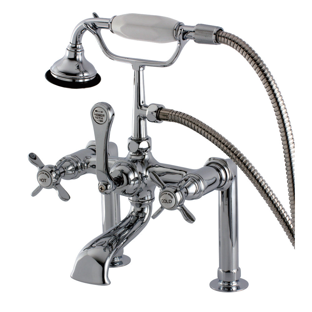 Aqua Vintage AE104T1BEX Essex Deck Mount Clawfoot Tub Faucet, Polished Chrome - BNGBath