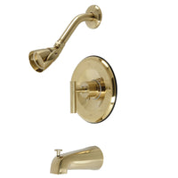 Thumbnail for Kingston Brass KB6637CML Manhattan Single-Handle Tub and Shower Faucet, Brushed Brass - BNGBath