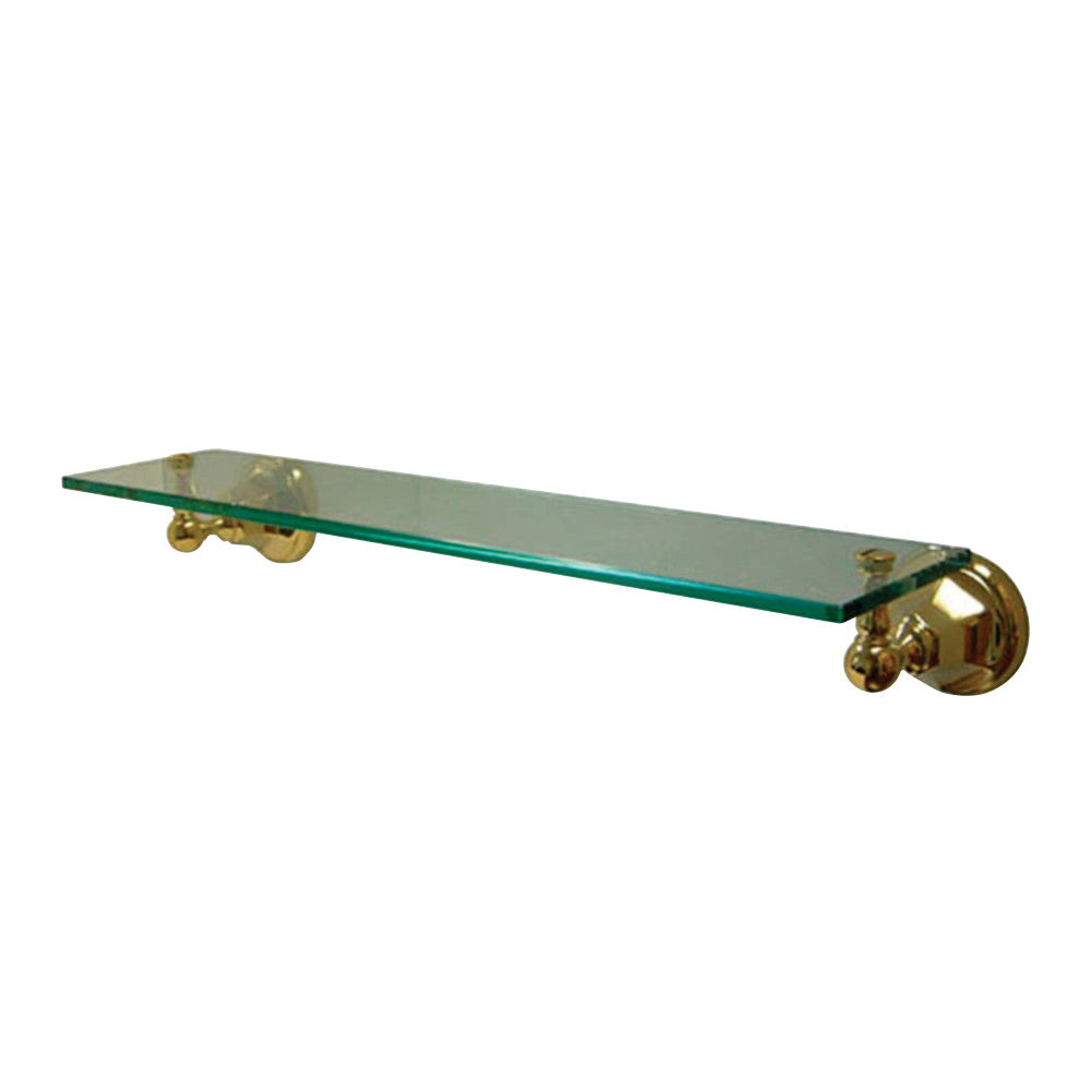 Kingston Brass BA4819PB Metropolitan Cosmetic Glass Shelf, Polished Brass - BNGBath