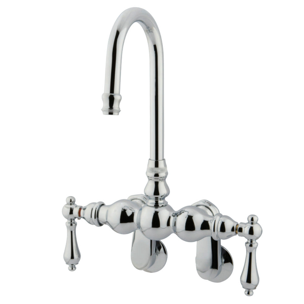 Kingston Brass CC82T1 Vintage Adjustable Center Wall Mount Tub Faucet, Polished Chrome - BNGBath