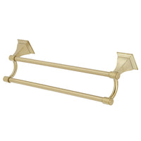 Thumbnail for Kingston Brass BAH612318BB Monarch 18-Inch Dual Towel Bar, Brushed Brass - BNGBath