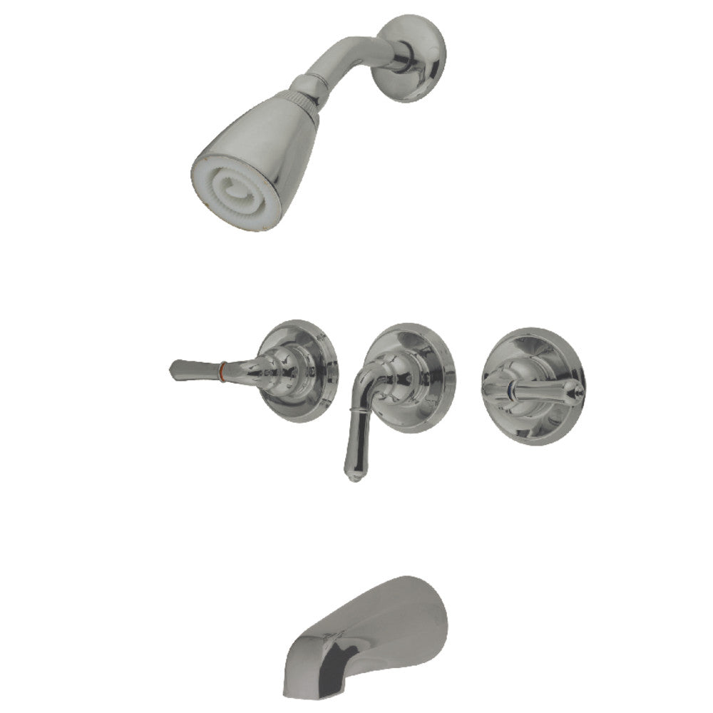 Kingston Brass KB238 Tub and Shower Faucet, Brushed Nickel - BNGBath