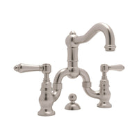 Thumbnail for ROHL Acqui Deck Mount Bridge Bathroom Faucet - BNGBath