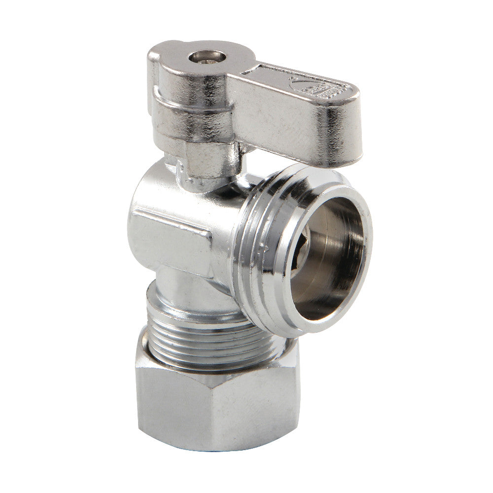 5/8" O.D. Comp x 3/4" Hose Thread Angle Shut Off Valve, Polished Chrome - BNGBath