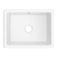 Thumbnail for Shaws Classic Shaker Single Bowl Inset or Undermount Fireclay Secondary Kitchen or Laundry Sink - BNGBath