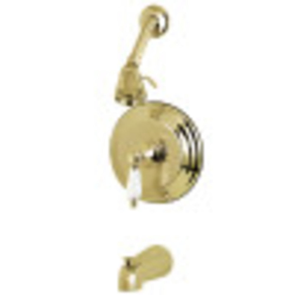 Kingston Brass KB3632PL Restoration Tub & Shower Faucet, Polished Brass - BNGBath