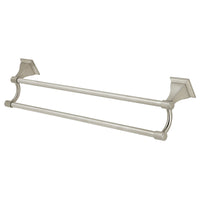 Thumbnail for Kingston Brass BAH6123BN Monarch 24-Inch Dual Towel Bar, Brushed Nickel - BNGBath