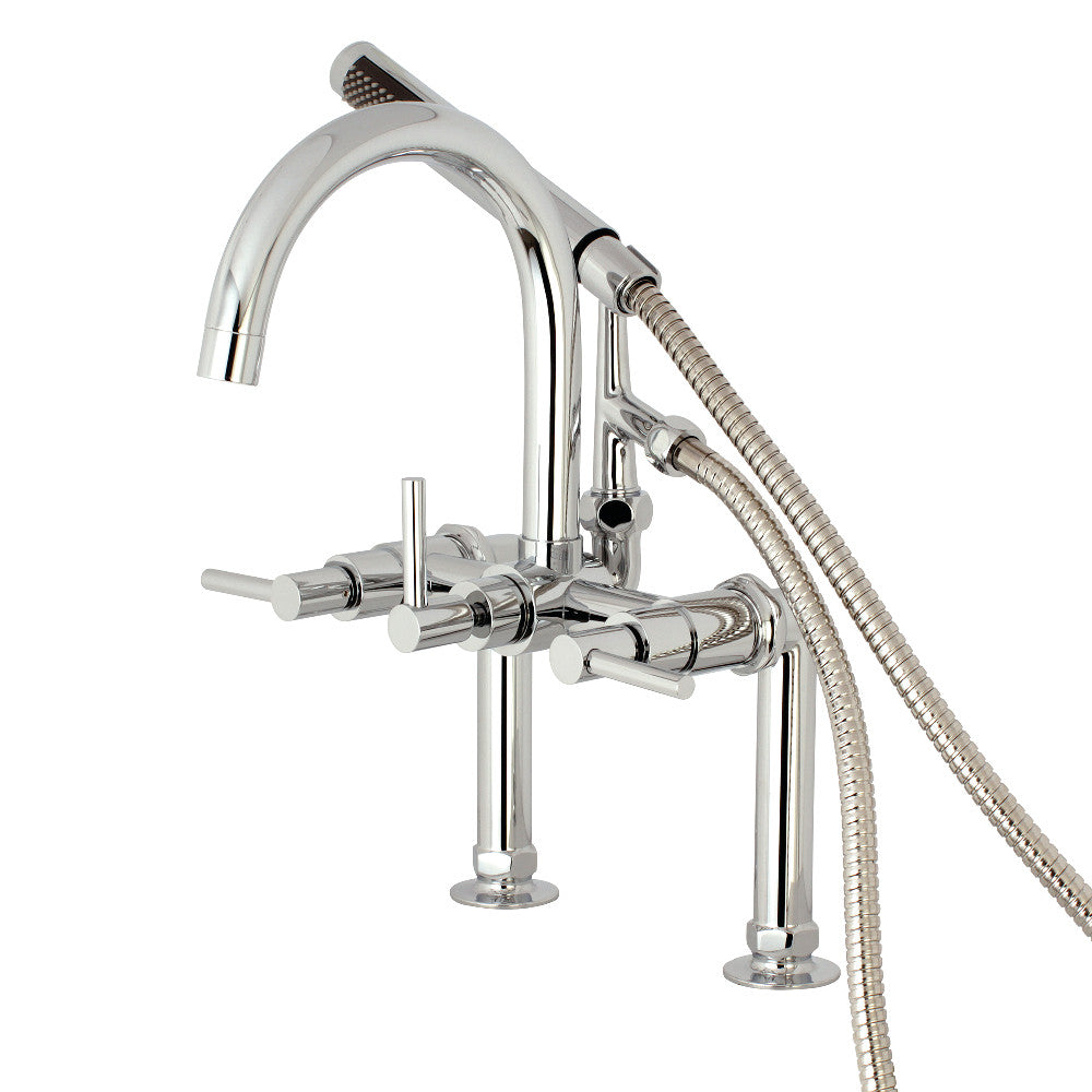 Aqua Vintage AE8101DL Concord 7-Inch Deck Mount Clawfoot Tub Faucet, Polished Chrome - BNGBath