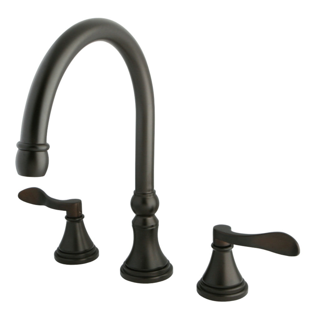 Kingston Brass KS2345DFL NuFrench Roman Tub Faucet, Oil Rubbed Bronze - BNGBath